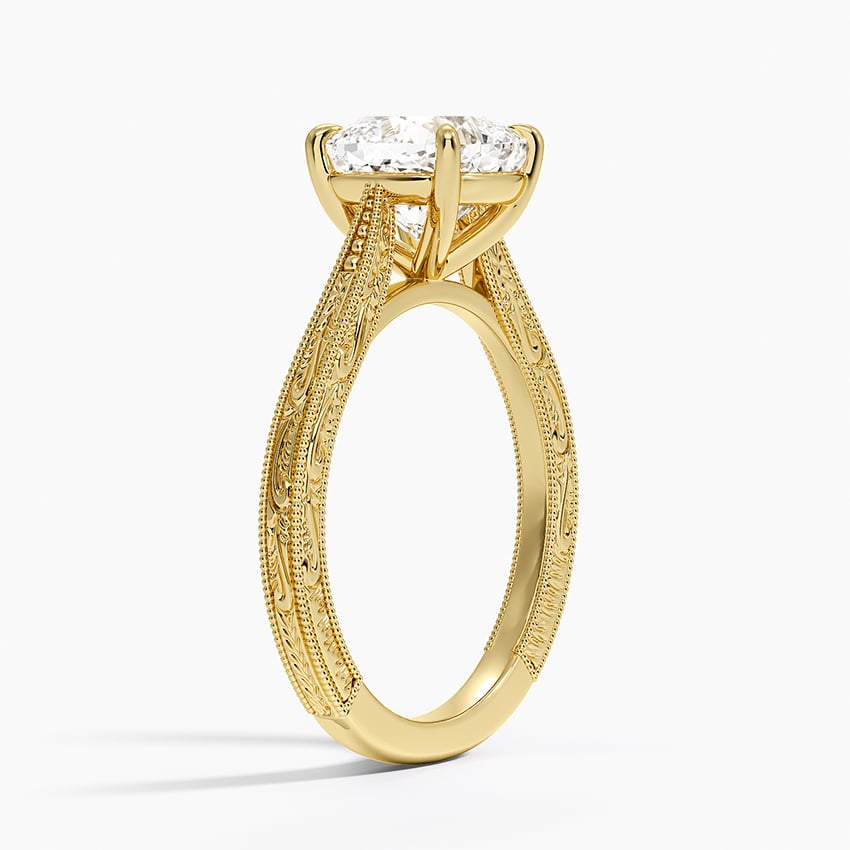 Engraved Engagement Ring - Elsie