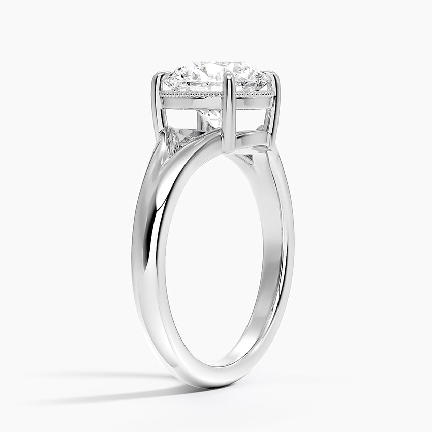 Platinum Cora Split Shank Solitaire Ring