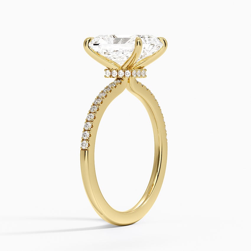 18K Yellow Gold Demi Half Coverage Diamond Ring (1/5 ct. tw.)