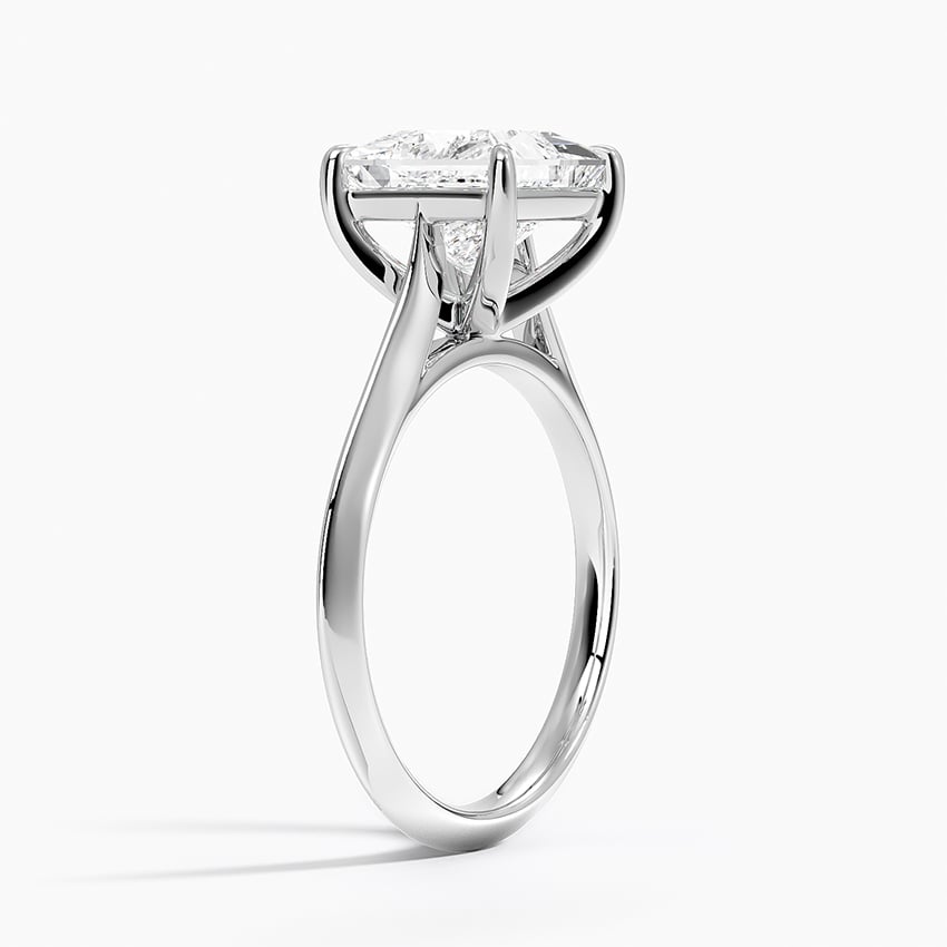 18K White Gold Piper Knife Edge Solitaire Ring
