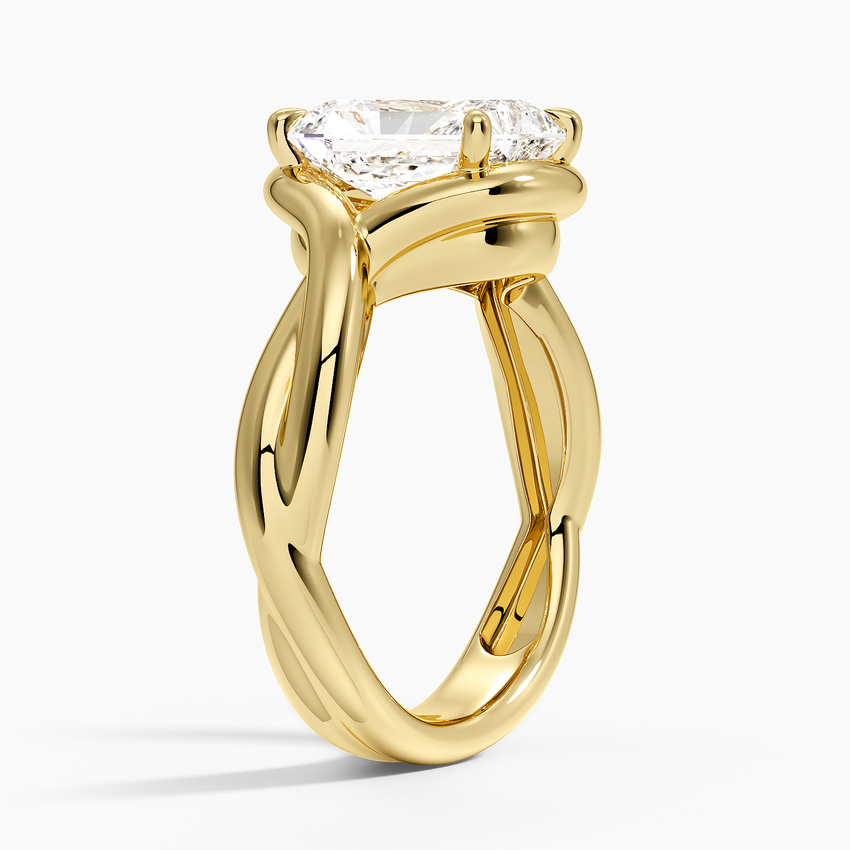 Bypass Twist Bezel Solitaire Diamond Ring