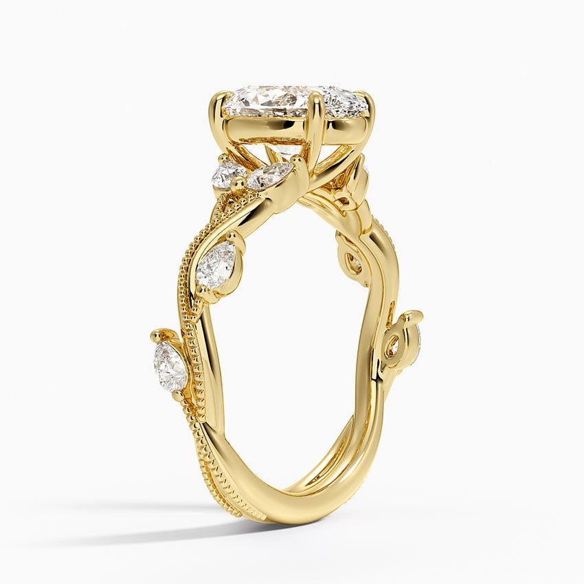 Milgrain Vine Diamond Ring
