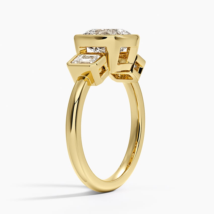 Rhiannon Bezel Three Stone Diamond Ring