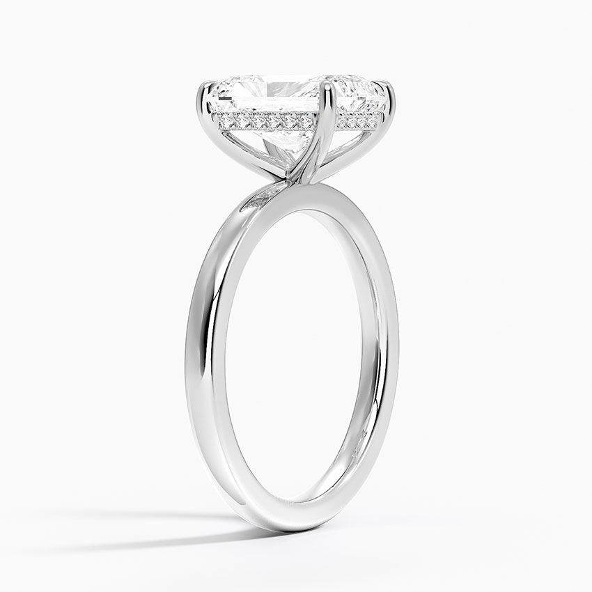 18K White Gold Audrey Perfect Fit Hidden Halo 2mm Diamond Ring