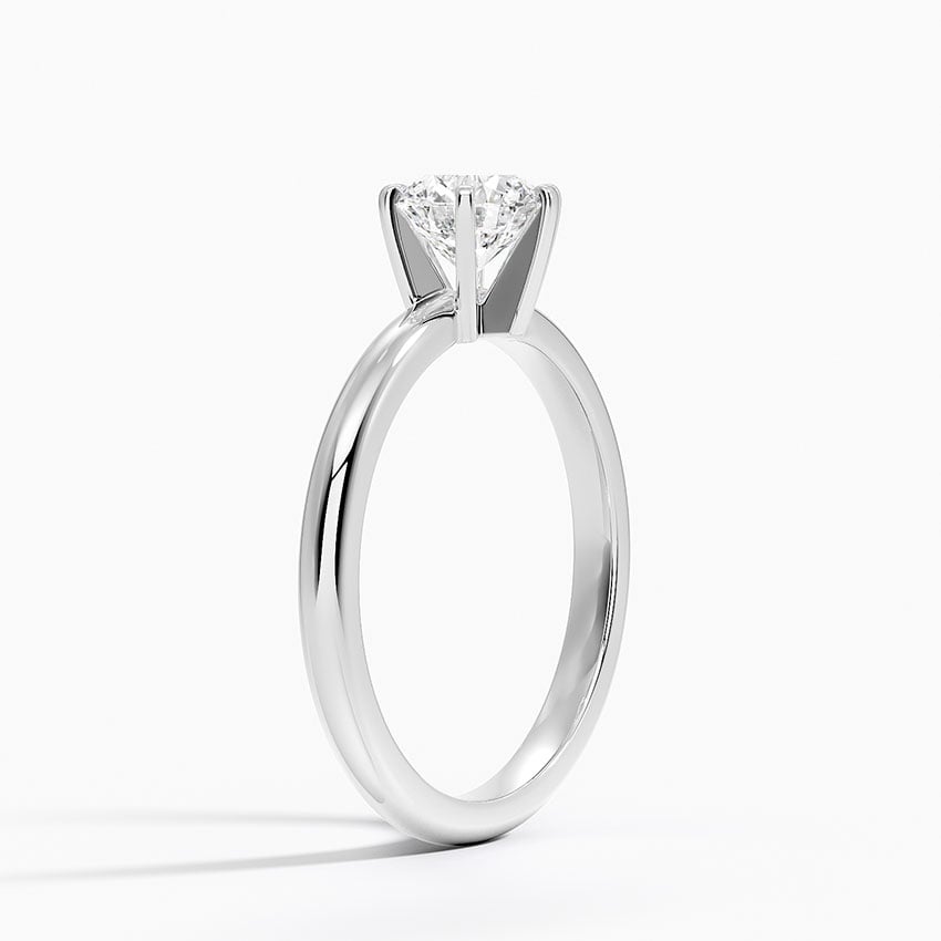 18KW Sapphire Comfort Fit 2mm Six-Prong Solitaire Ring, large top view