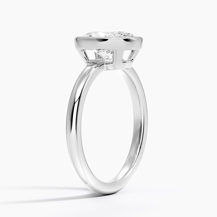 18K White Gold Julietta Bezel Solitaire Ring
