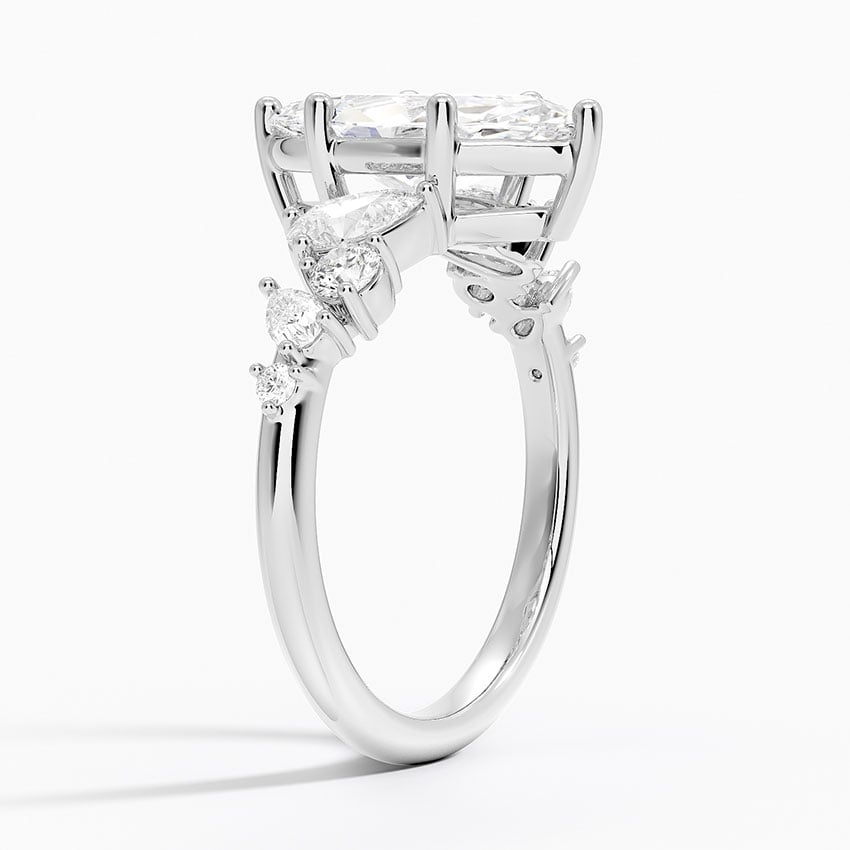 18K White Gold Olivetta Tapered Diamond Ring (1/2 ct. tw.)