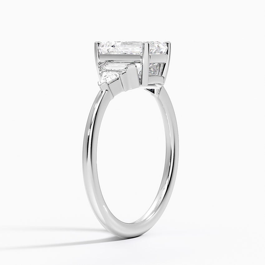 18KW Aquamarine Edie Art Deco Diamond Ring, large top view