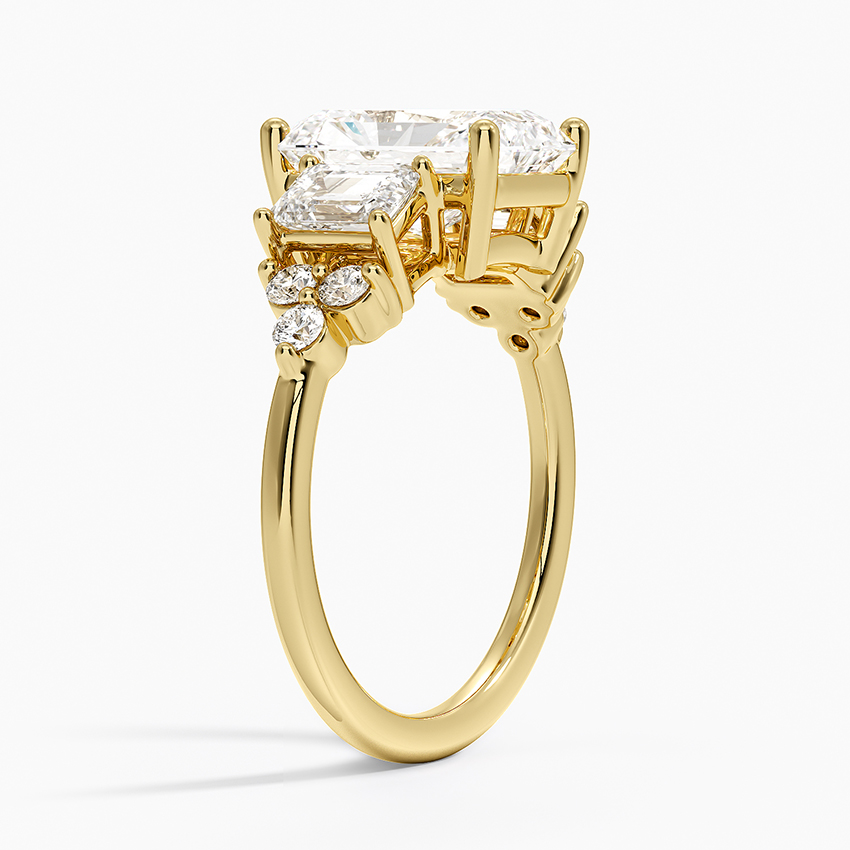 18K Yellow Gold Sabine Cluster Diamond Ring