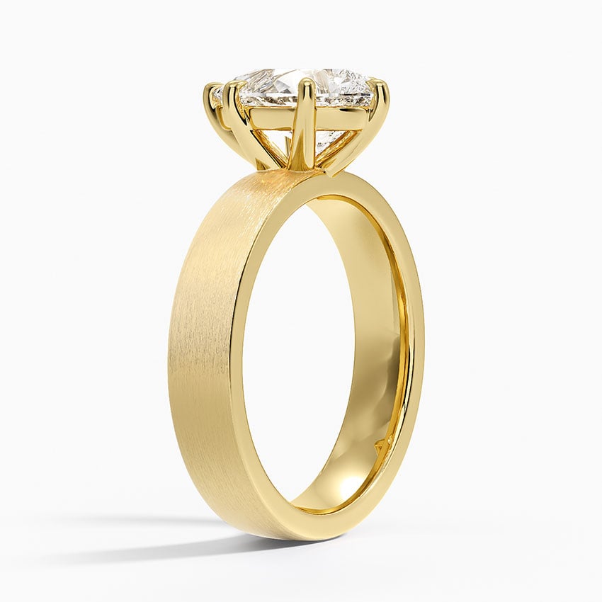 Peyton 4mm Satin Finish Solitaire Ring