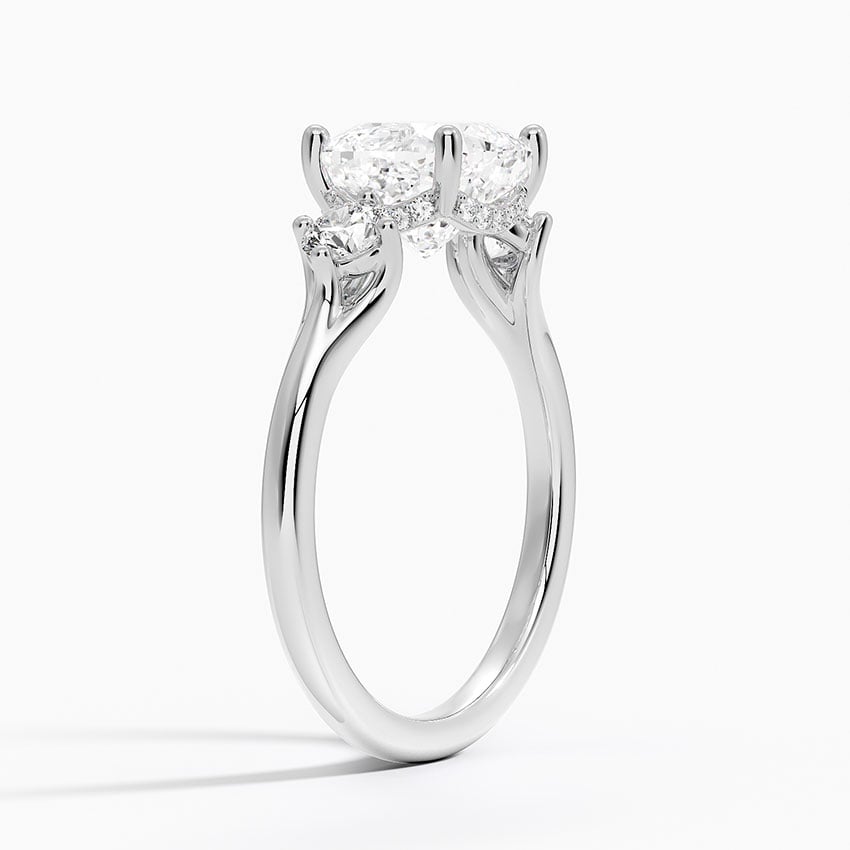18K White Gold Luxe Floating Three Stone Diamond Ring (1/3 ct. tw.)