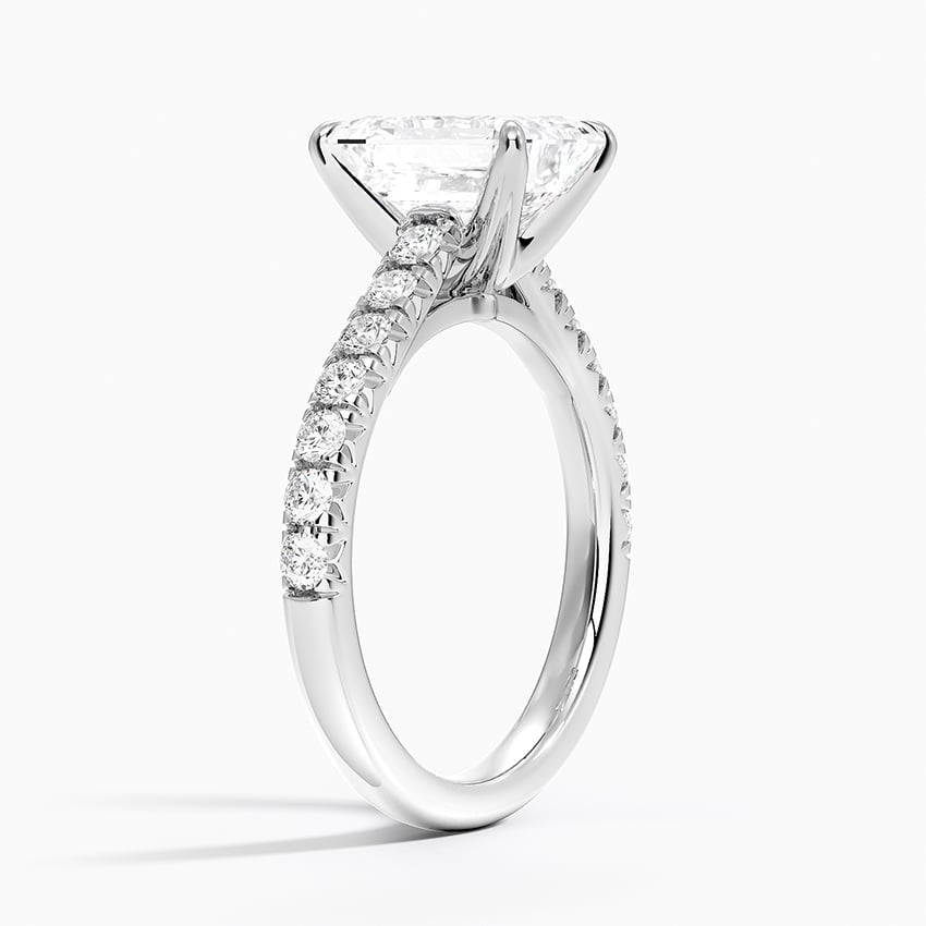 French Pavé Engagement Ring