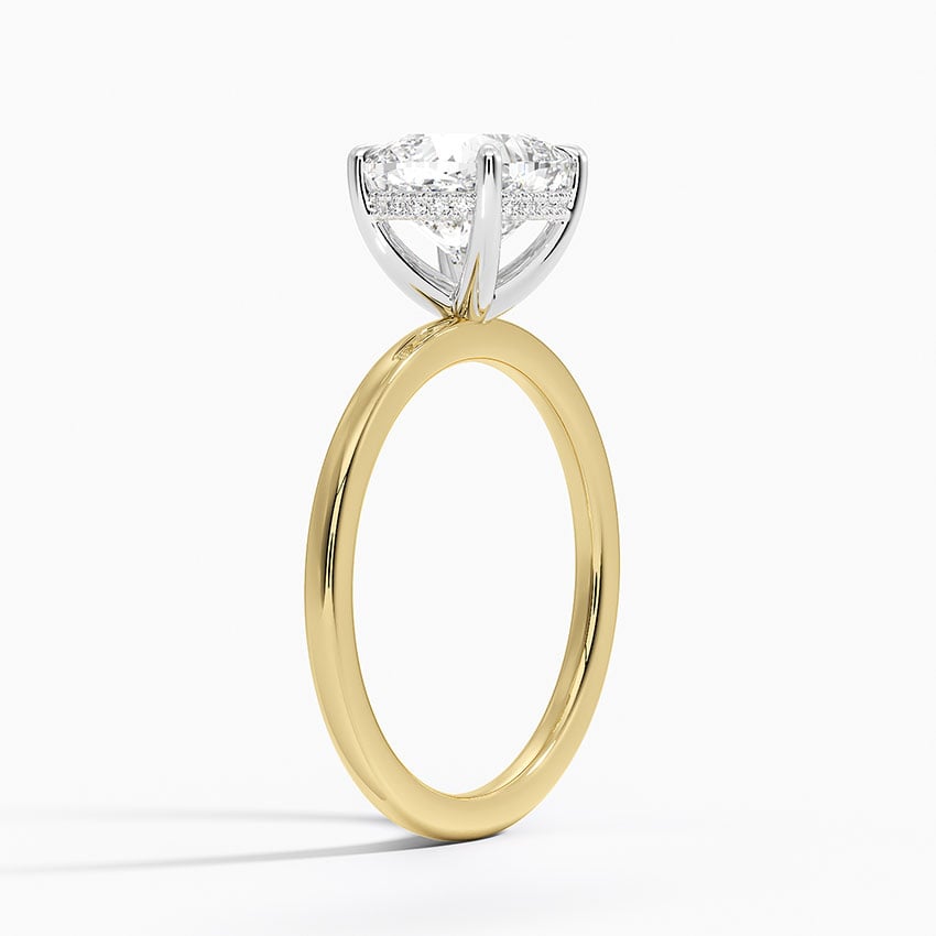 Adorned Mixed Metal Ring - Mixed Metal Engagement Ring