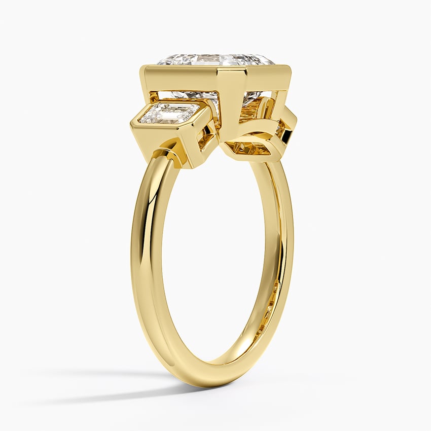 Rhiannon Bezel Three Stone Diamond Ring
