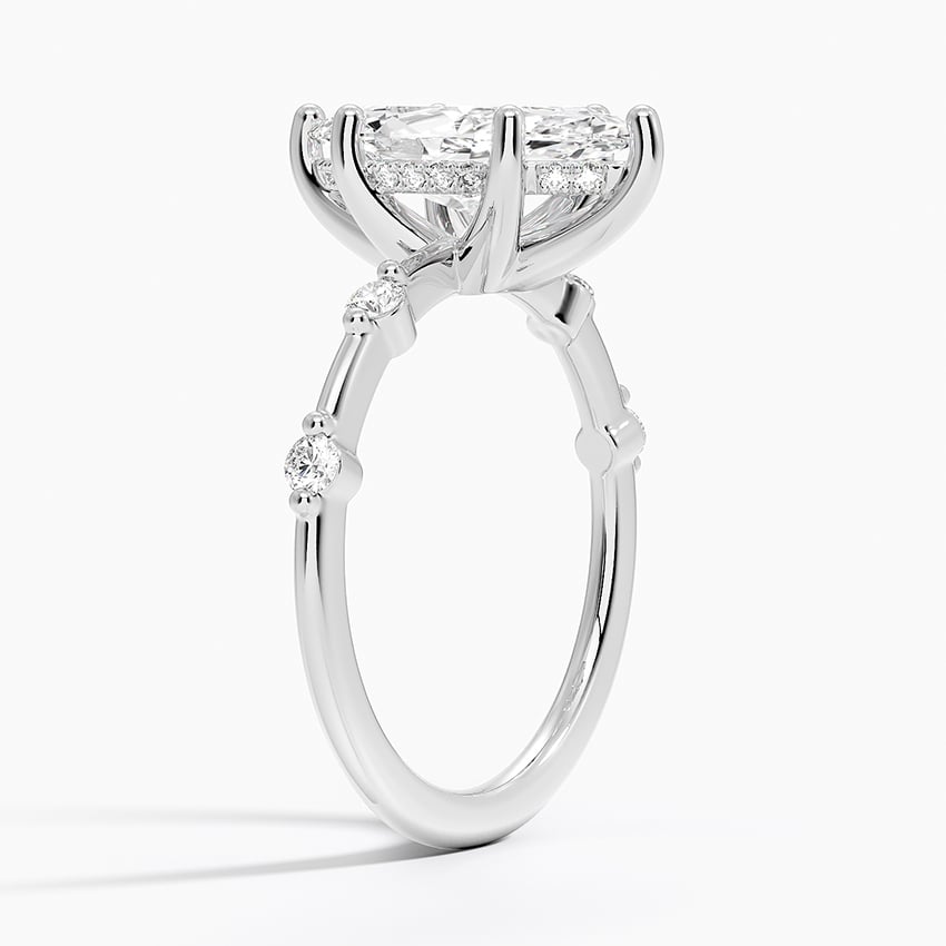 18K White Gold Aimee Hidden Halo Diamond Ring