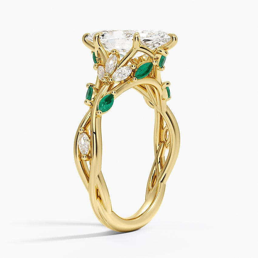Secret Garden Lab Emerald and Diamond Ring