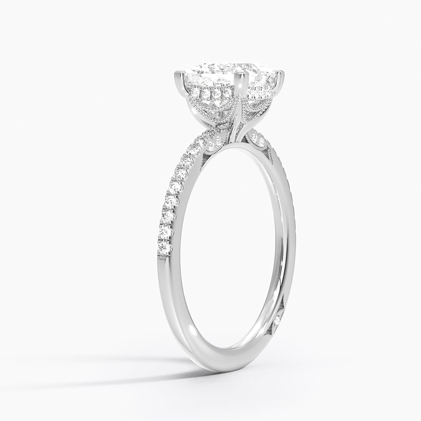 Classic Pave Diamond Engagement Setting with Hidden Accents | Simply ...