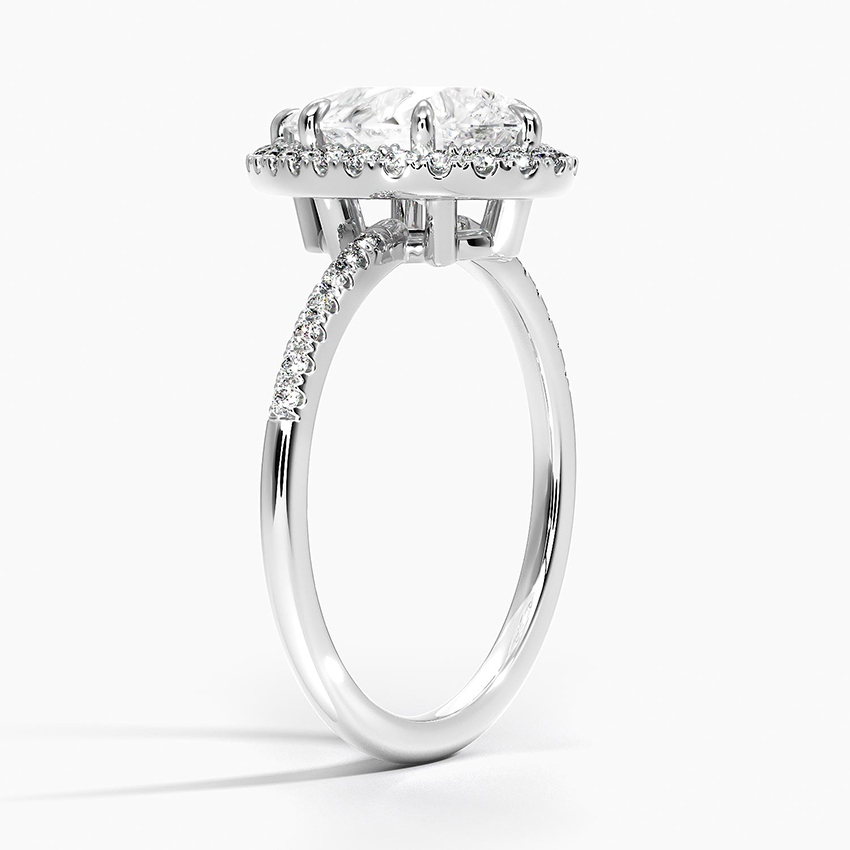 18K White Gold Cambria Halo Diamond Ring