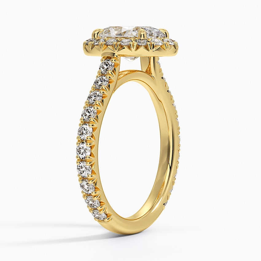 18K Yellow Gold Estelle Halo Diamond Ring (3/4 ct. tw.)