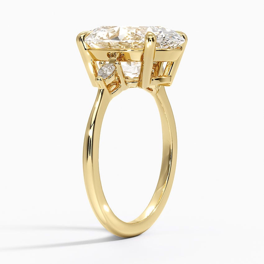 18K Yellow Gold Aria Three Stone Diamond Ring (1/10 ct. tw.)