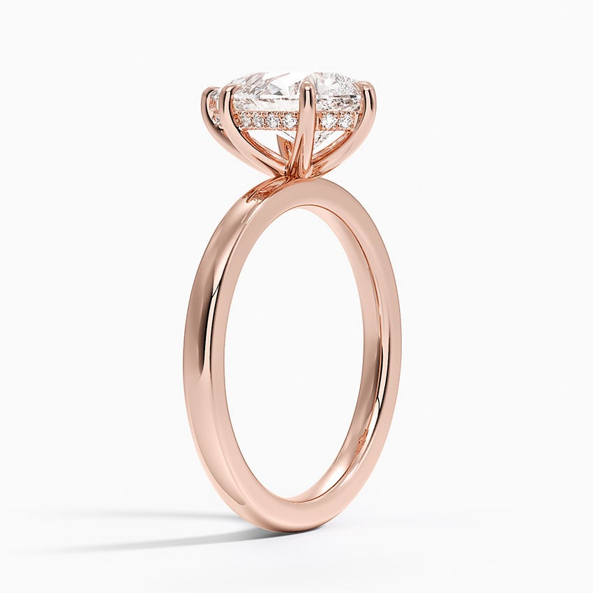 14K Rose Gold Audrey Perfect Fit Hidden Halo 2mm Diamond Ring
