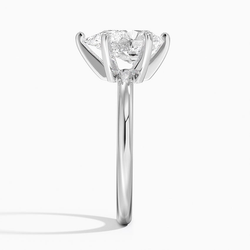 18K White Gold 2mm Comfort Fit Six-Prong Solitaire Ring