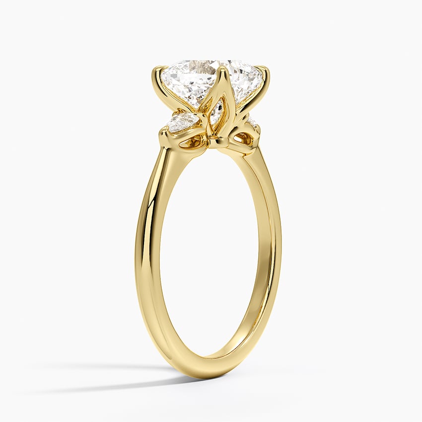 Petite Fleur Three Stone Diamond Ring