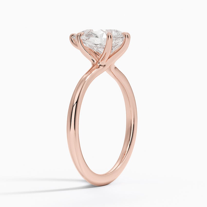 14K Rose Gold Freesia Six-Prong Solitaire Ring