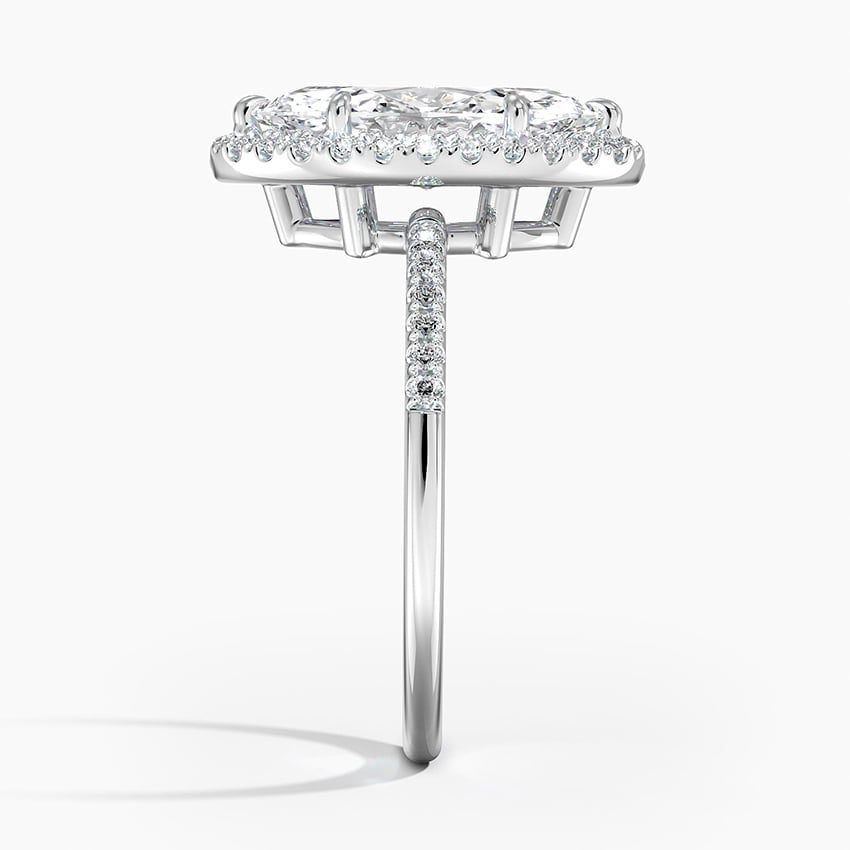 18K White Gold Cambria Halo Diamond Ring