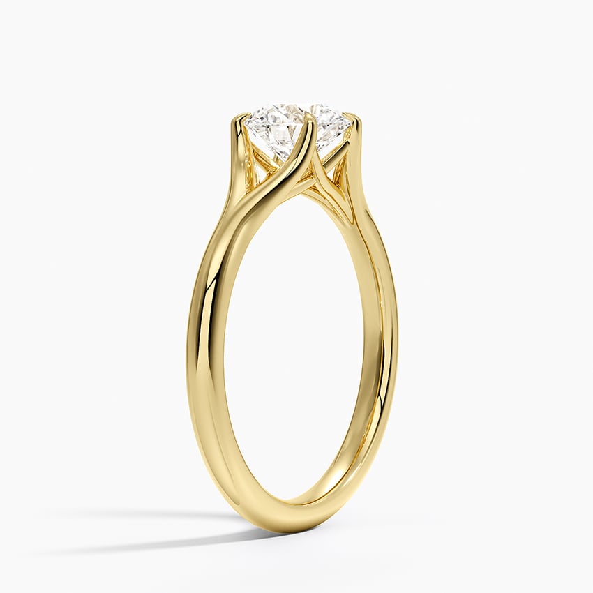18KY Morganite Reverie Solitaire Ring, large top view