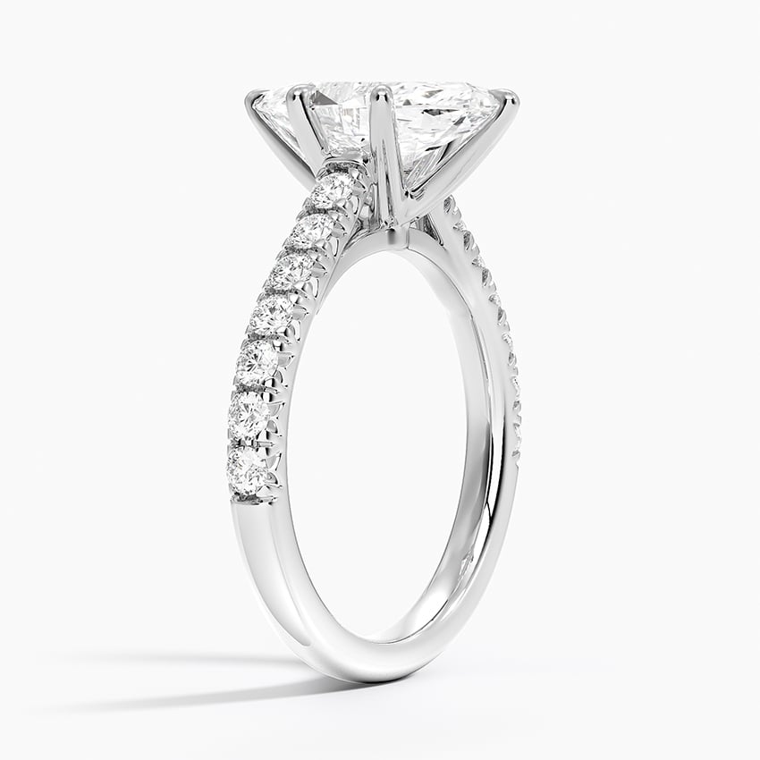 French Pavé Engagement Ring