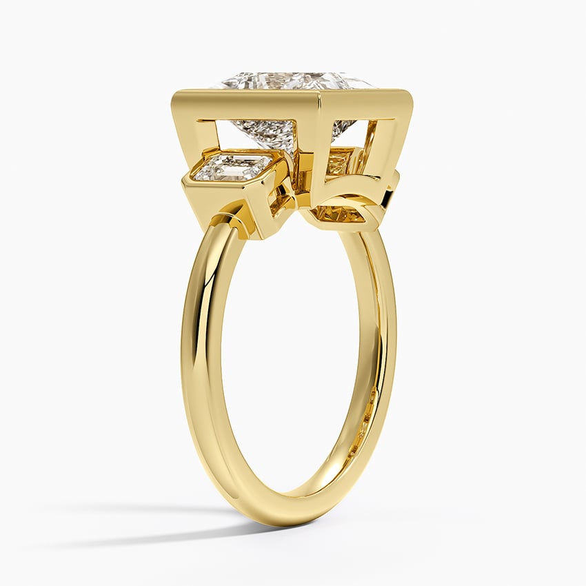 Rhiannon Bezel Three Stone Diamond Ring