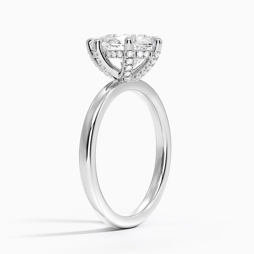 18K White Gold Lumiere 2mm Diamond Ring (1/8 ct. tw.)