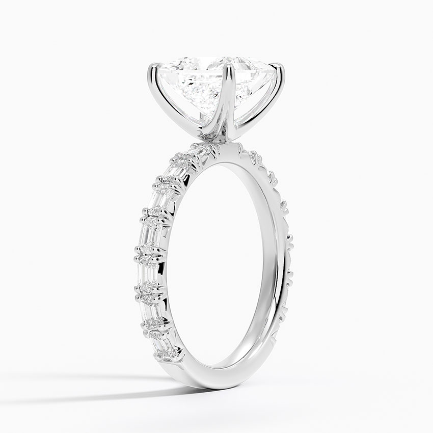 18K White Gold Nathalie Emerald-Cut Diamond Ring (3/4 ct. tw.)