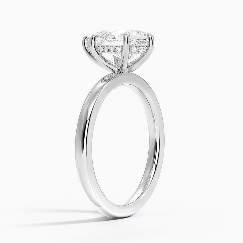 Platinum Audrey Perfect Fit Hidden Halo 2mm Diamond Ring