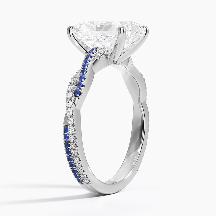 Petite Twisted Vine Sapphire and Diamond Ring