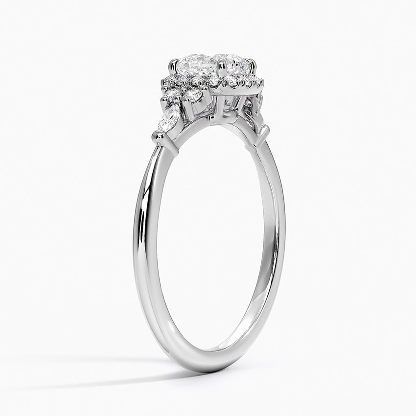 Nadia Halo Diamond Ring (1/4 ct. tw.) in Platinum