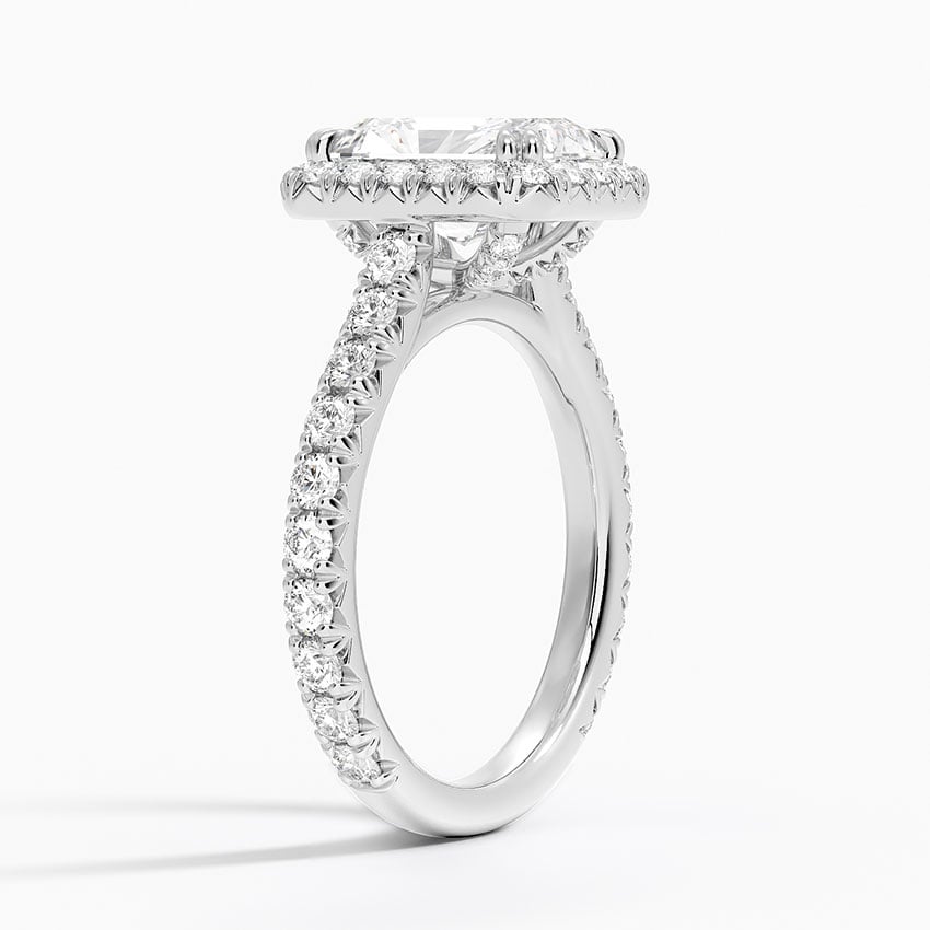 Luxe French Pavé Halo Ring