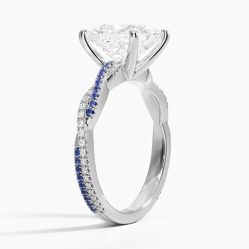 Petite Twisted Vine Sapphire and Diamond Ring