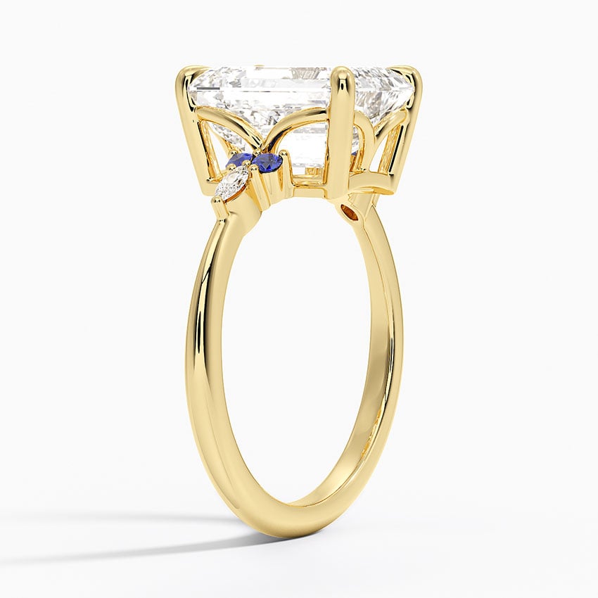 18K Yellow Gold Nadia Sapphire and Diamond Ring