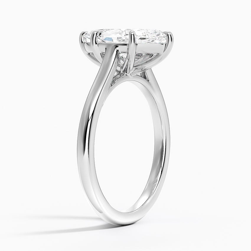 18K White Gold 2mm Provence Solitaire Ring
