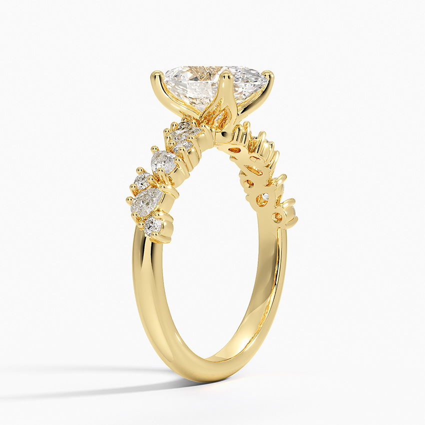 18K Yellow Gold Olivetta Diamond Ring