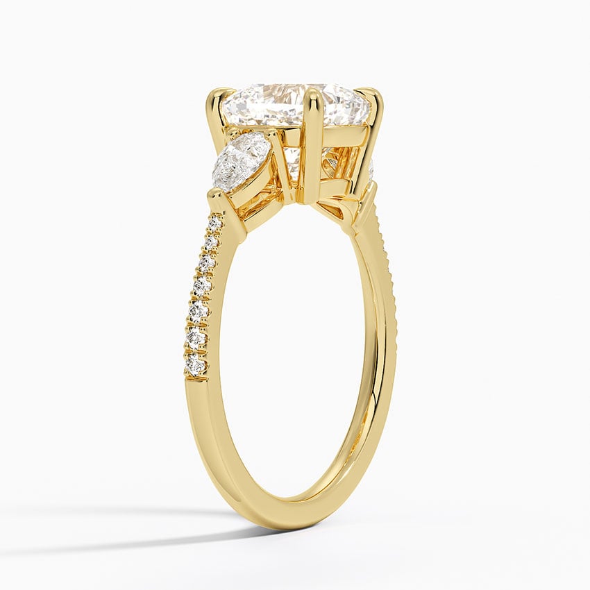 Opera Accented Three Stone Diamond Ring