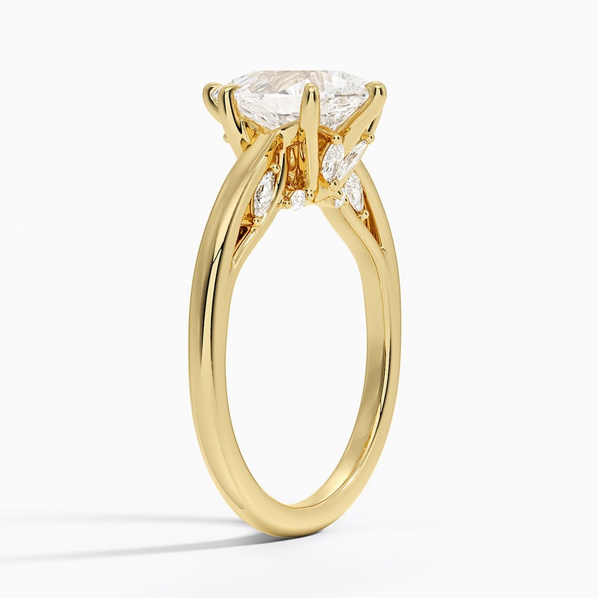 18K Yellow Gold Secret Garden Adorned Gallery Solitaire Ring (1/3 ct. tw.)