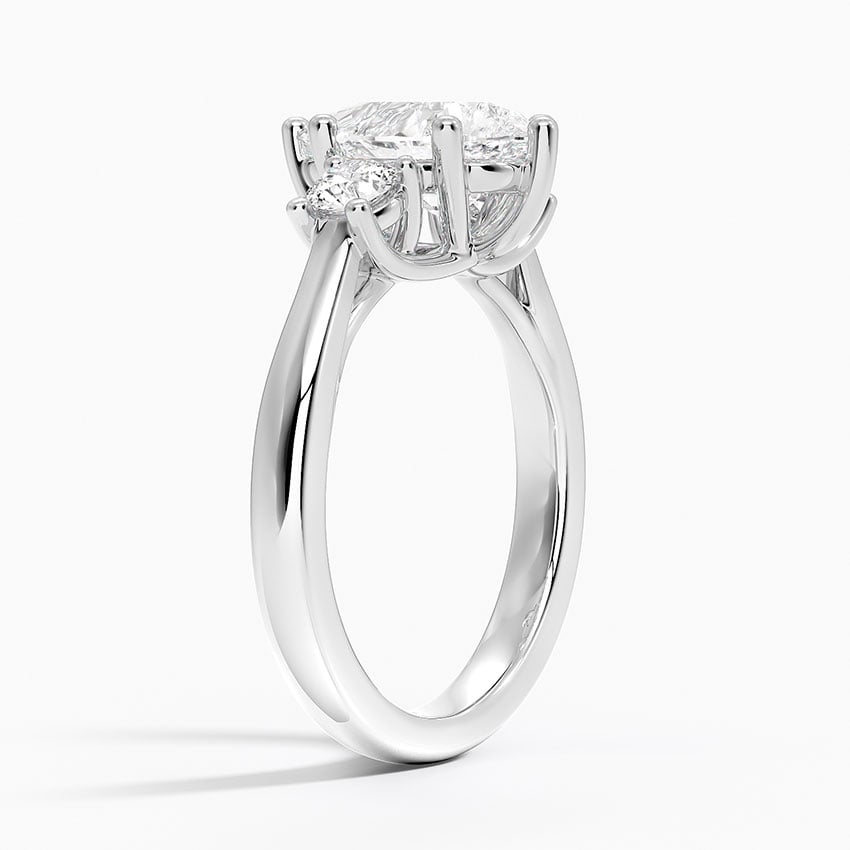 Three Stone Trellis Engagement Ring Setting