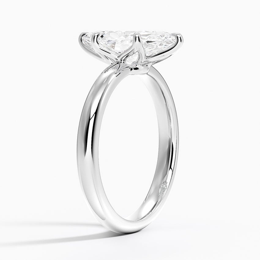 18K White Gold Esme 2.5mm Solitaire Ring