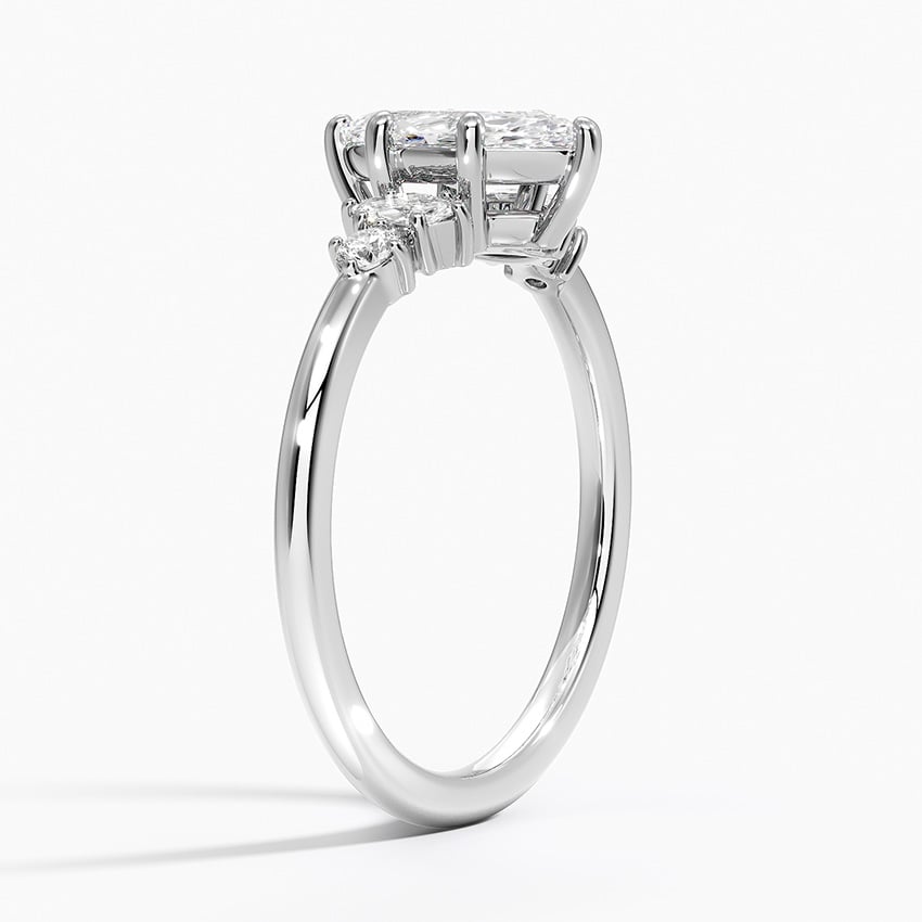 18KW Morganite Miroir Diamond Ring, large top view