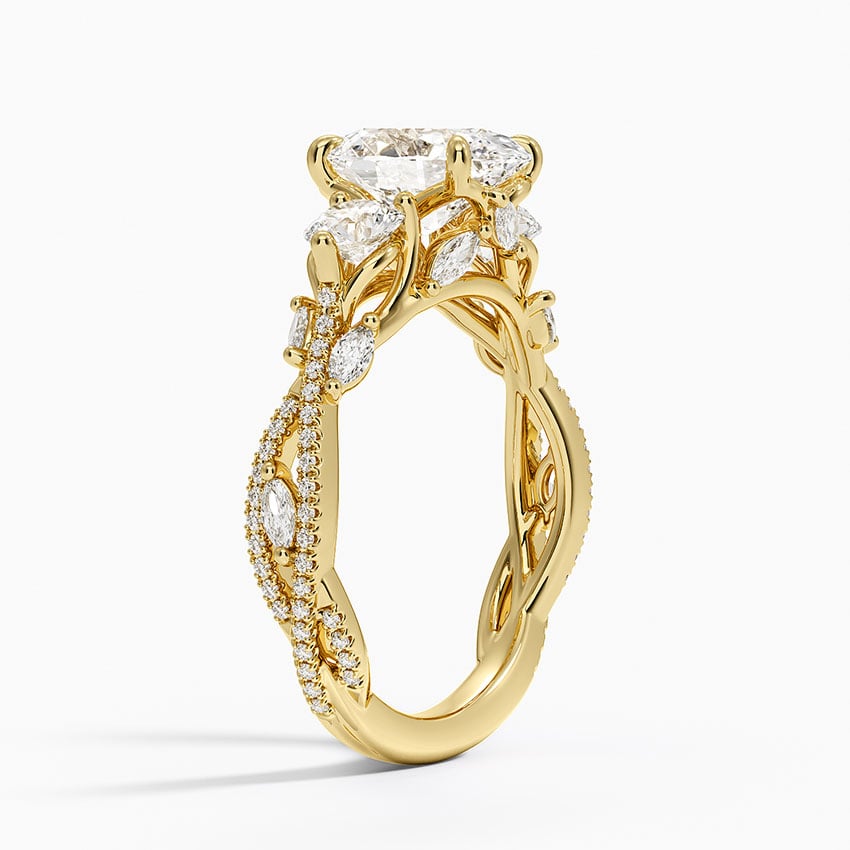 18K Yellow Gold Luxe Secret Garden Three Stone Diamond Ring (1 ct. tw.)