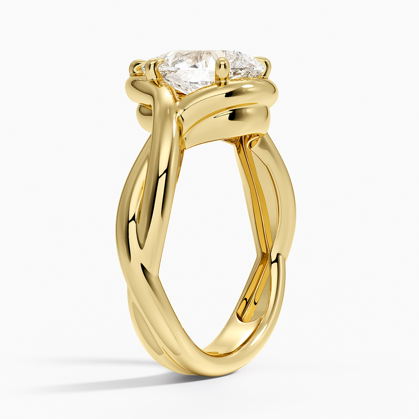 Bypass Twist Bezel Solitaire Diamond Ring