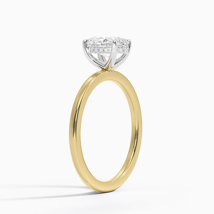 18K Yellow Gold Adorned Mixed Metal Diamond Ring